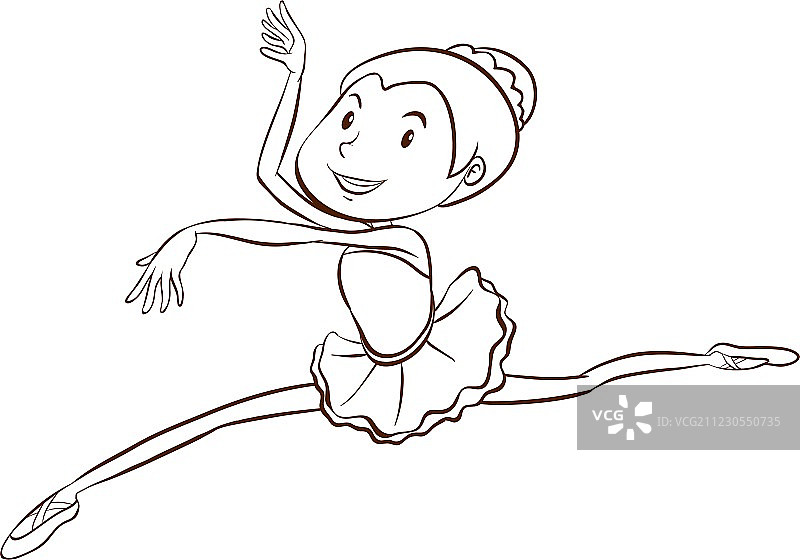 芭蕾舞演员的素描图片素材