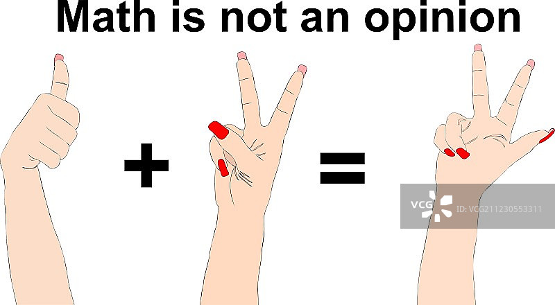 一加二等于三，数学不会说谎图片素材