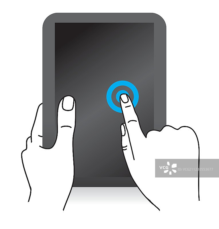 带有手机电脑的手部图标图片素材