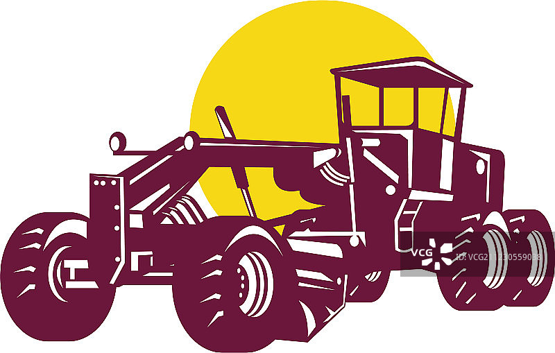 复古平地机图片素材