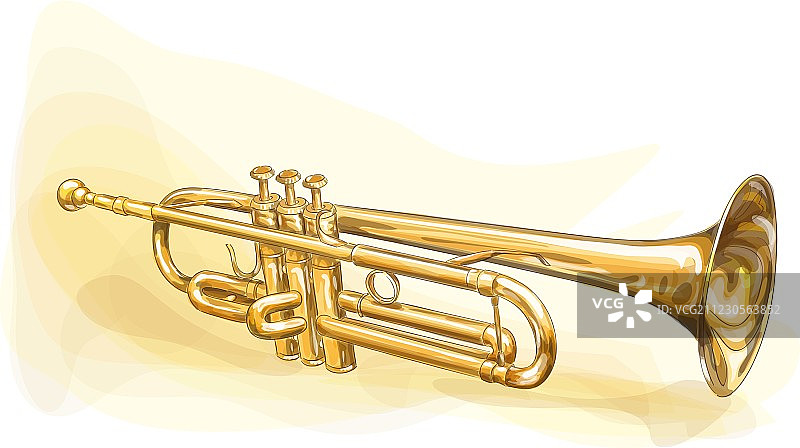 黄铜小号图片素材