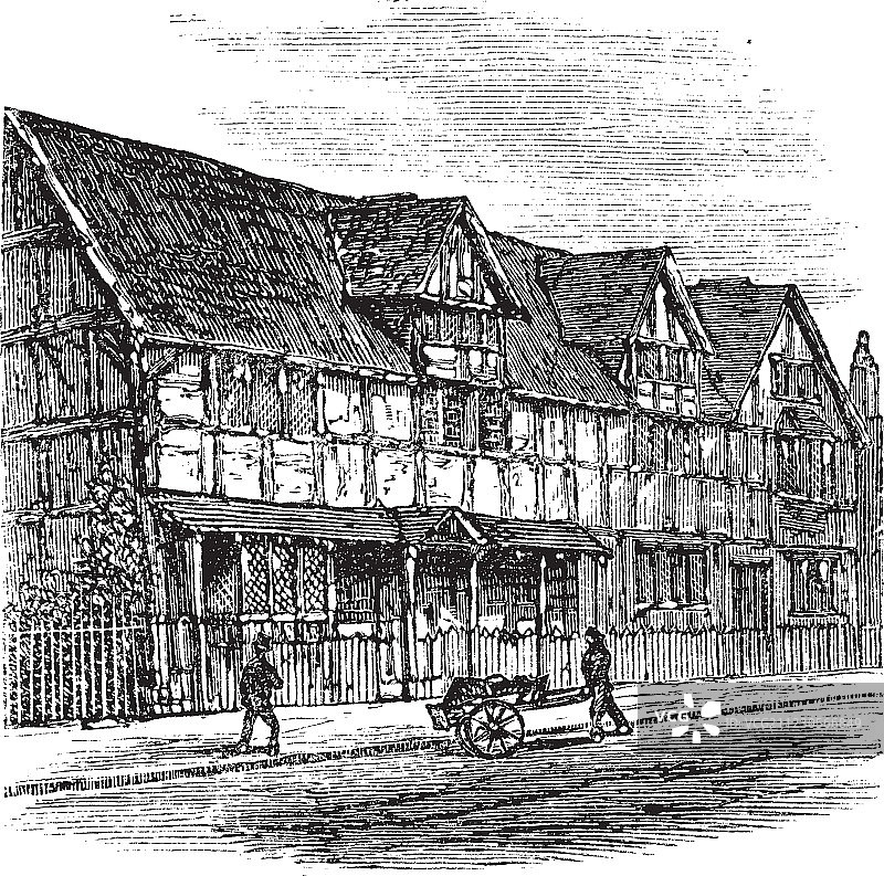 埃文河畔斯特拉特福德雕刻图片素材