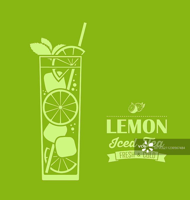 柠檬冰茶背景图片素材
