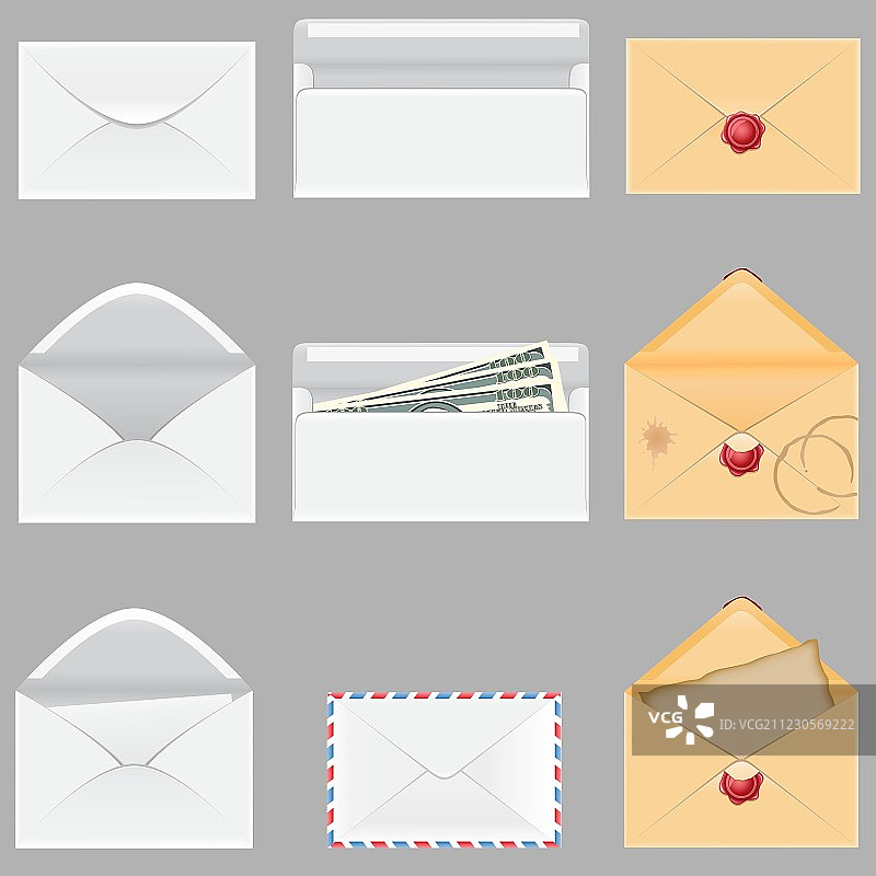 纸质信封图标图片素材