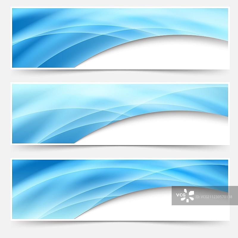 蓝色发光流线页眉页脚设计图片素材