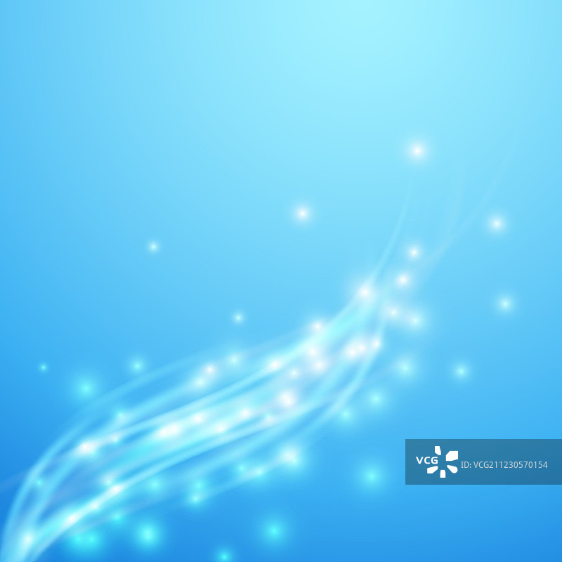 蓝色弧线发光抽象背景图片素材