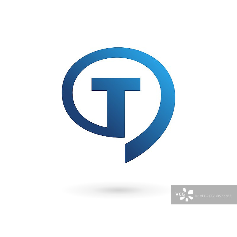 字母T对话气泡Logo设计图片素材