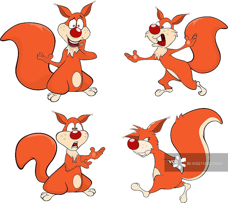 卡通松鼠合集图片素材