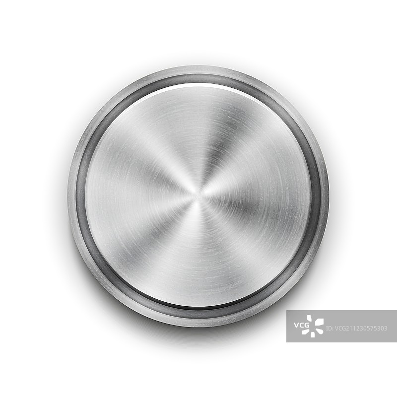 银色金属纹理按钮图片素材