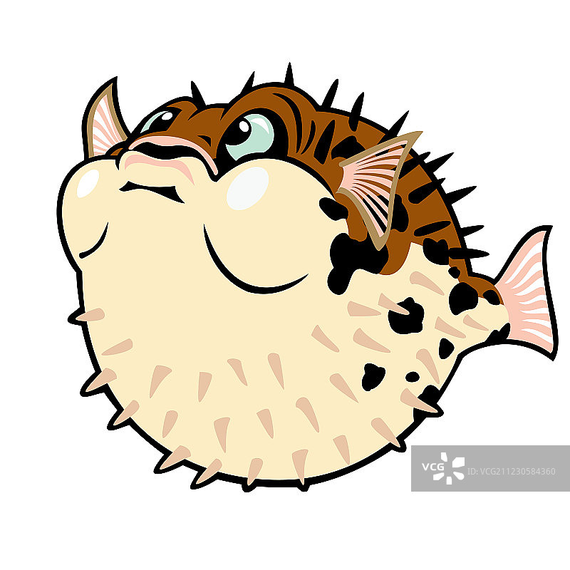 卡通河豚图片素材