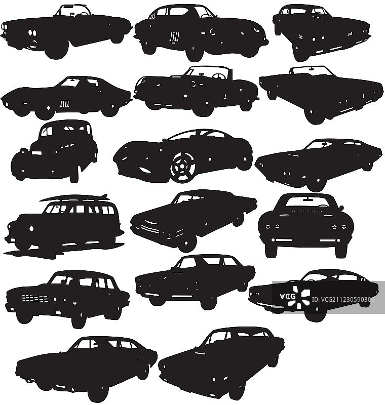 经典汽车轮廓图片素材