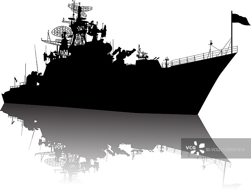 精细的轮船轮廓图片素材