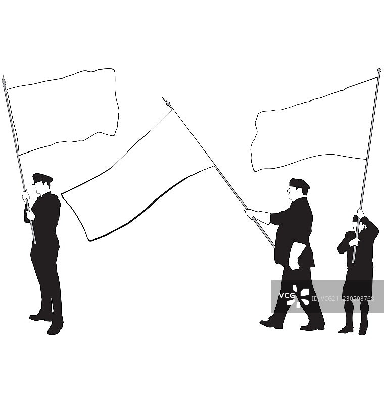 旗手轮廓图片素材