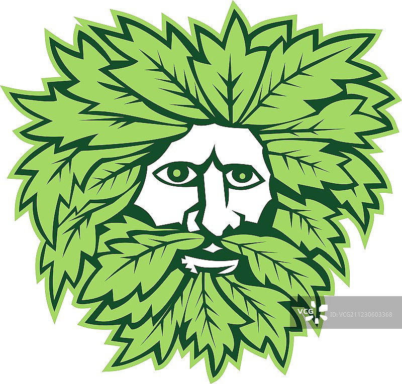 绿色男人正面照图片素材