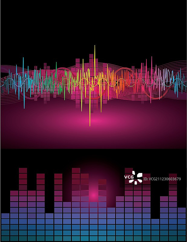 彩虹声波图片素材
