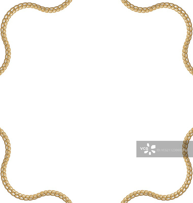 抽象造型的金色链条图片素材