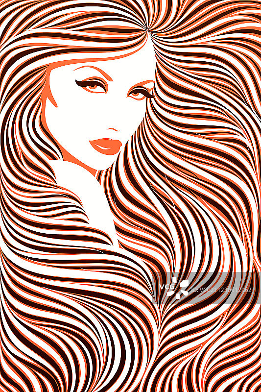 长发女孩图片素材