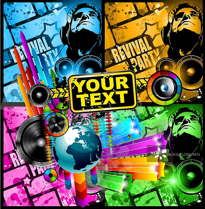 迪斯科活动海报图片素材