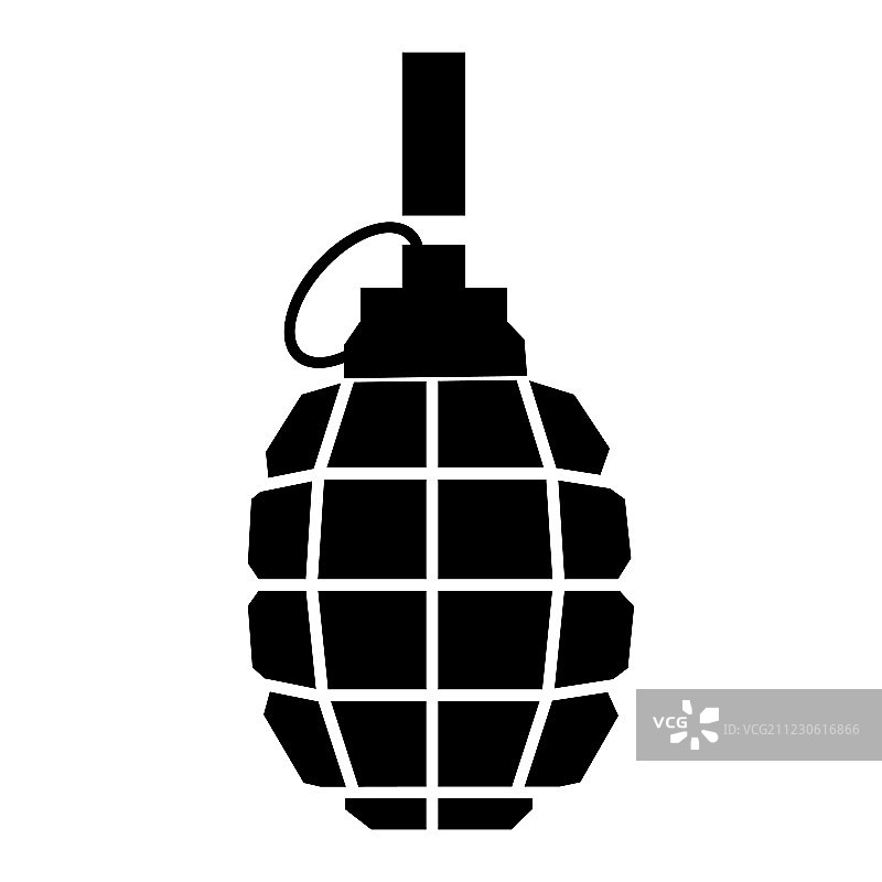 手榴弹简约图标图片素材