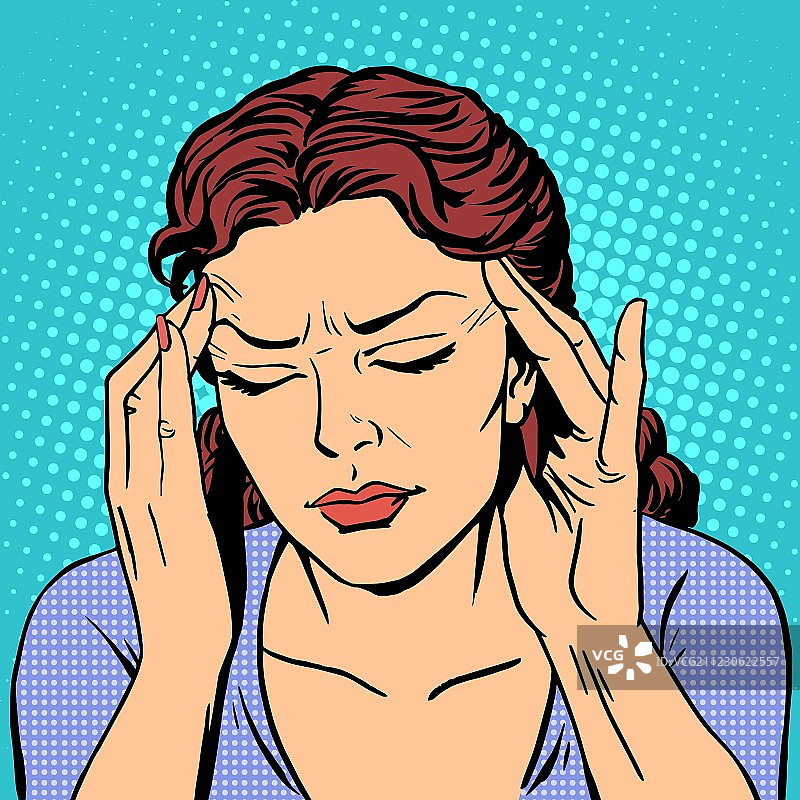 头痛健康医药女性图片素材