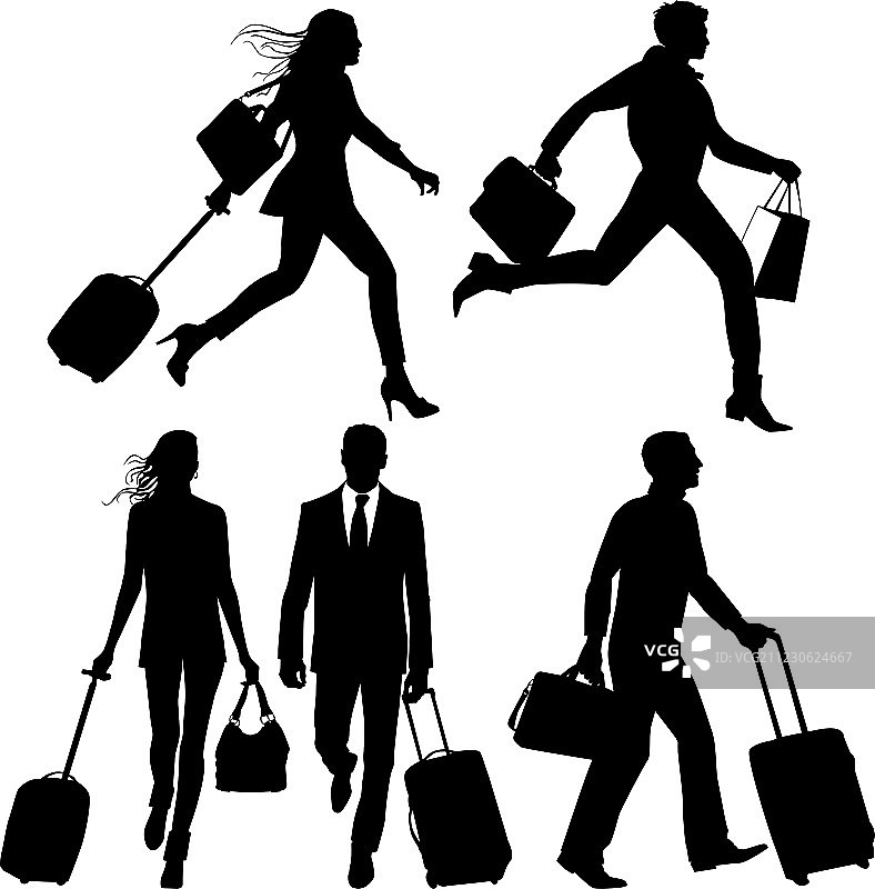 机场剪影图片素材