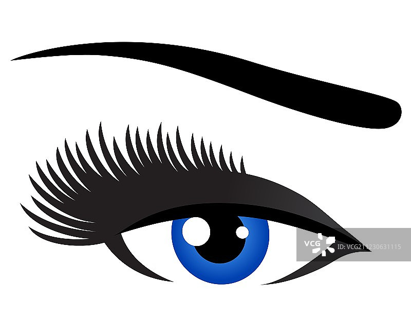 长睫毛的蓝色眼睛图片素材