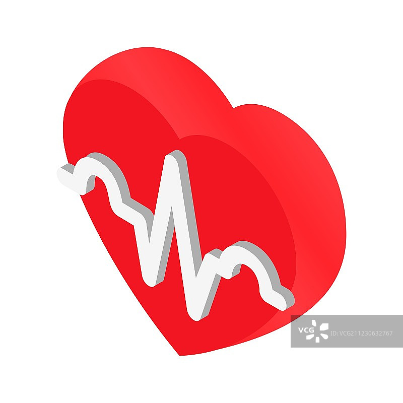 心跳2.5D图标图片素材