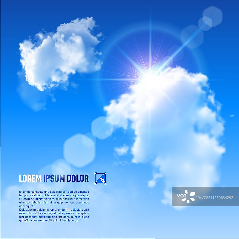 云朵太阳V 002 01图片素材