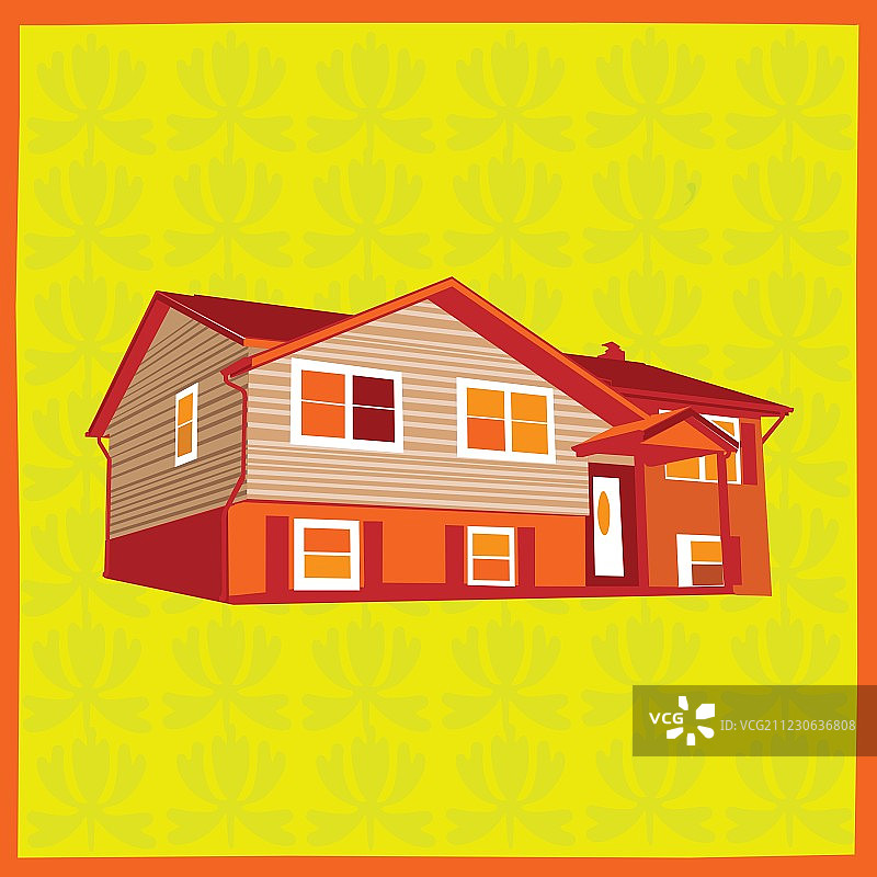 红色房子图片素材