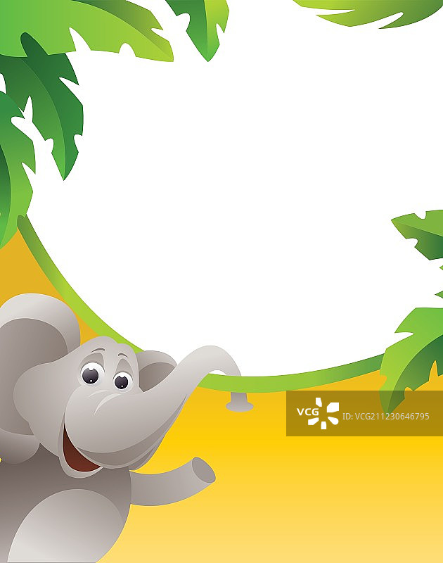 大象边框图片素材