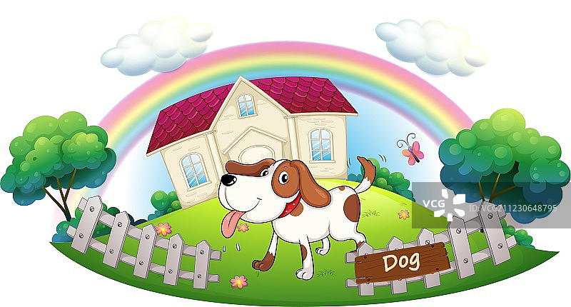 狗狗守护家园图片素材