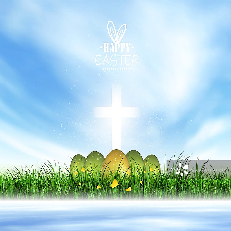 春景复活节彩蛋图片素材