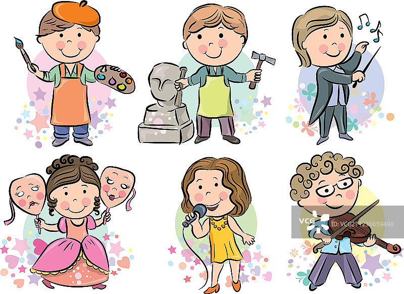 儿童职业套装图片素材