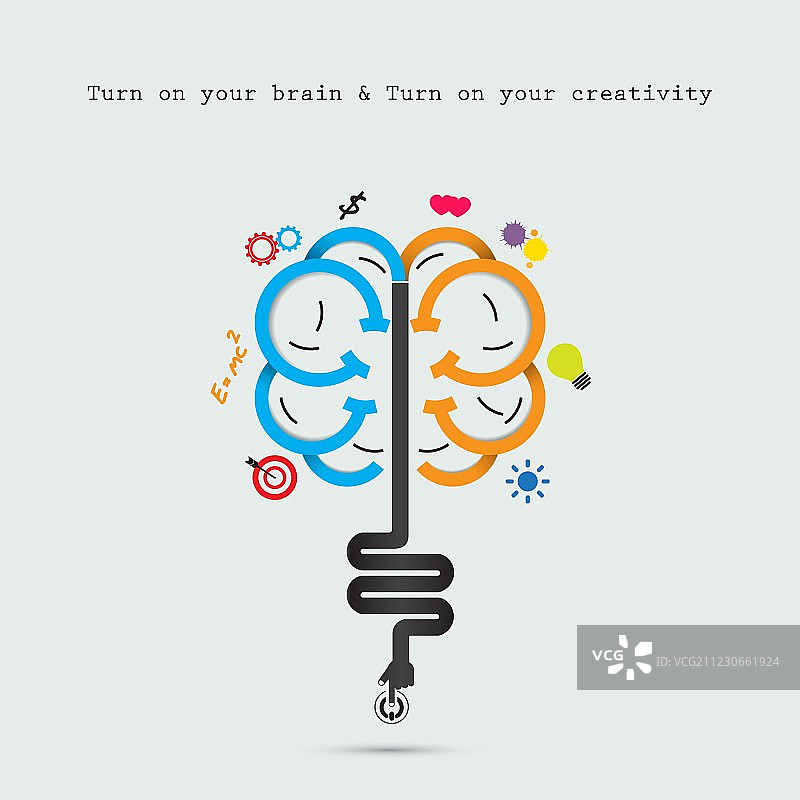 创意大脑抽象Logo设计模板图片素材