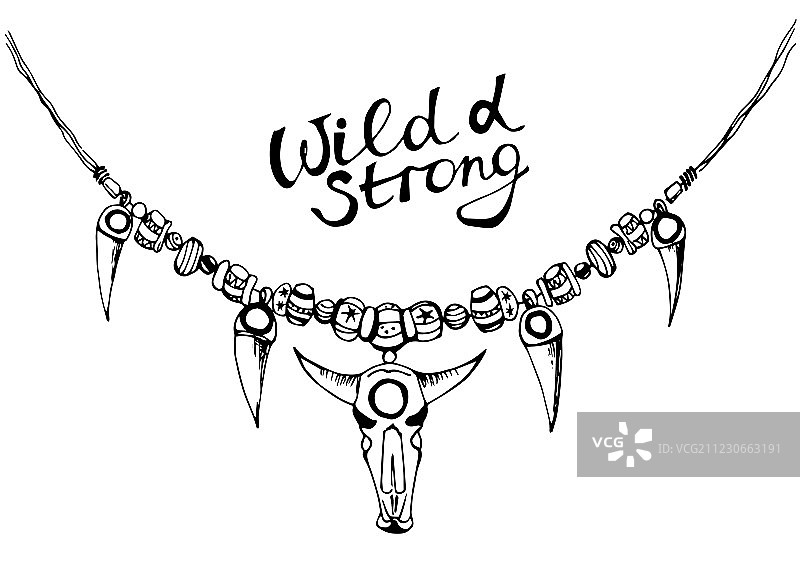 手绘项链波西米亚风格图片素材