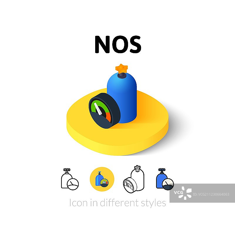 不同风格的NOS图标图片素材