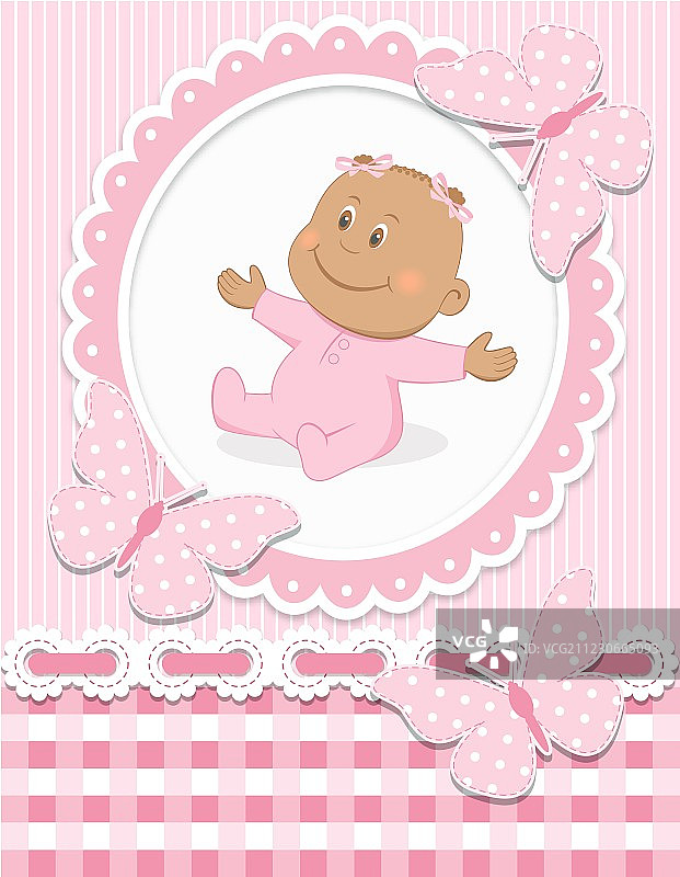 微笑的非裔女婴图片素材