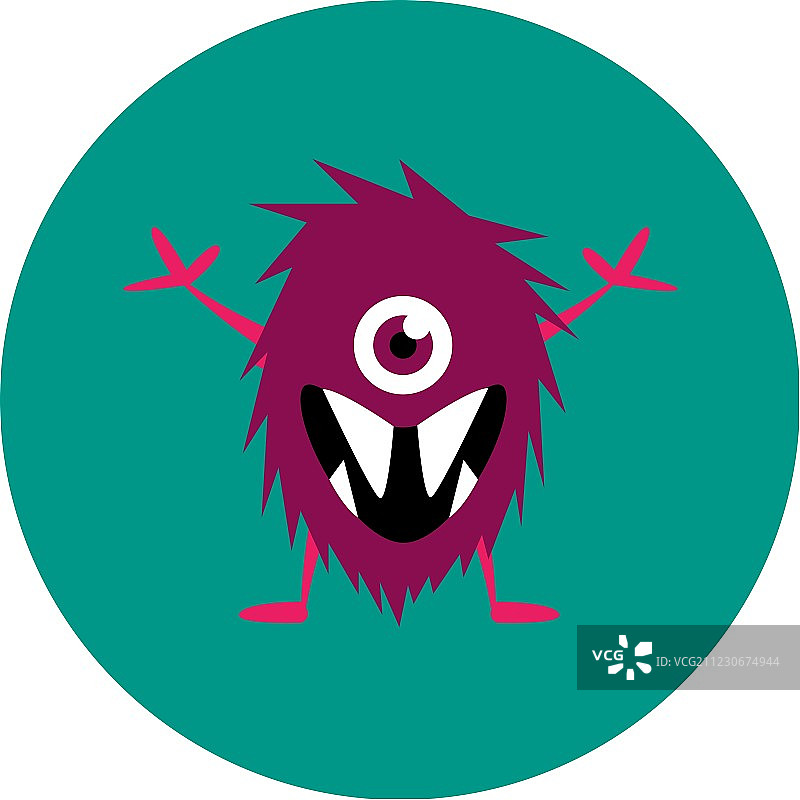 卡通怪物和外星人素材图片素材