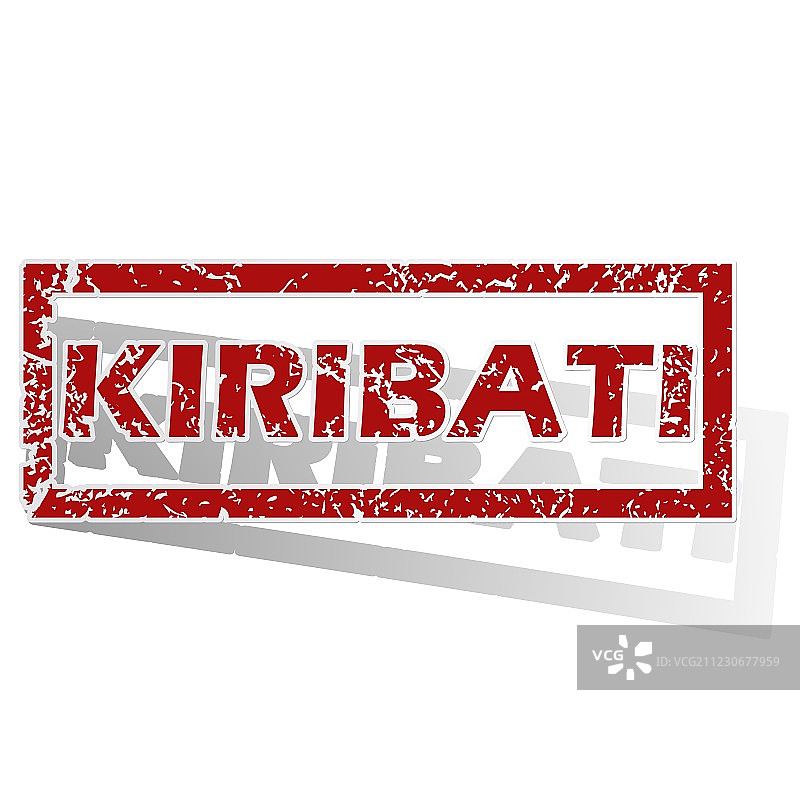 基里巴斯轮廓印章图片素材