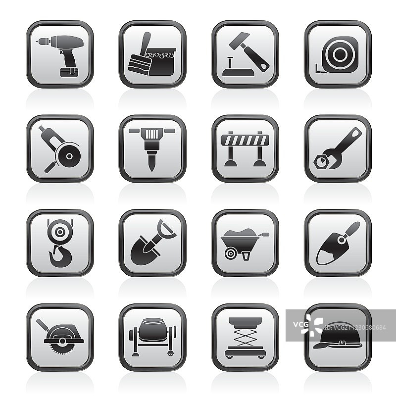 建筑施工图标图片素材