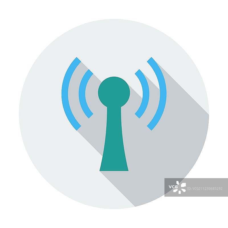 无线扁平图标图片素材