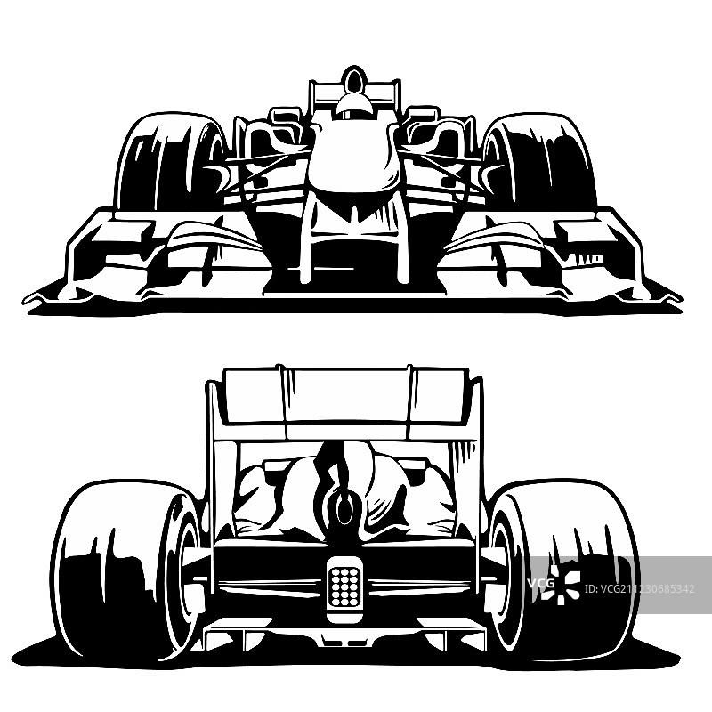 赛车前后视图图片素材