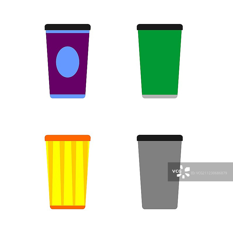 彩色玻璃杯图片素材