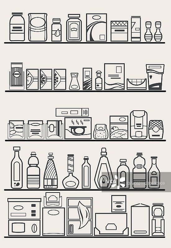 摆满商品的货架图片素材