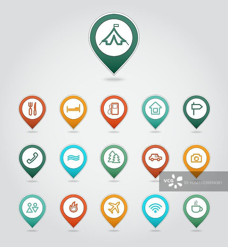 地图定位图标旅行图片素材