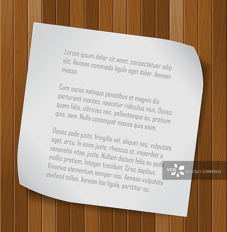 木质背景上的纸张图片素材