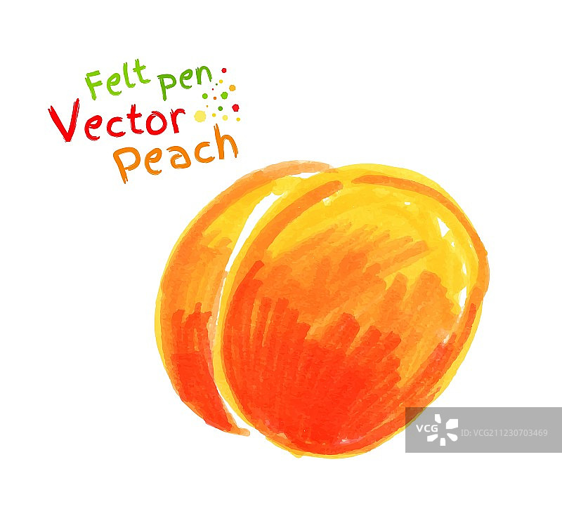 桃子的儿童画图片素材