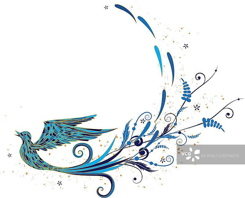 蓝色的鸟图片素材