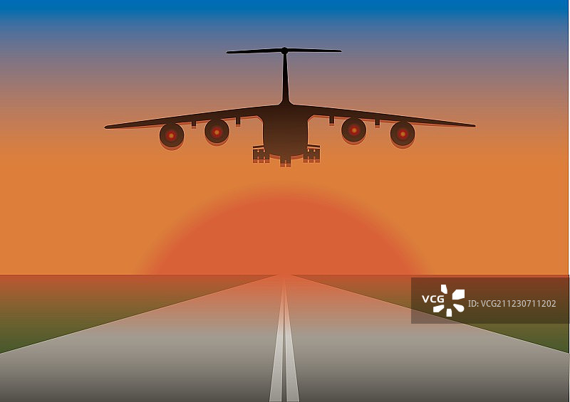 飞机着陆图片素材