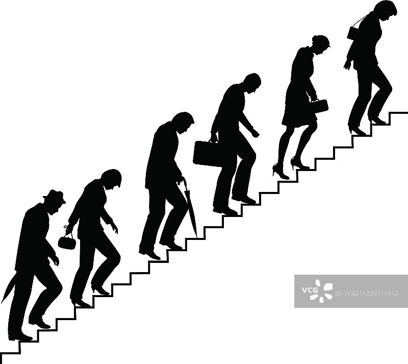 楼上艰难行走图片素材